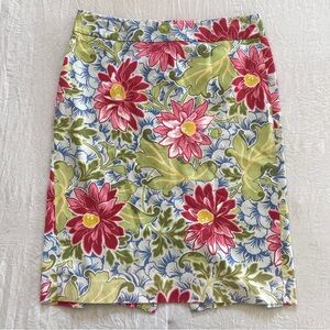 Talbot Spring Floral Knee High Length A-Line Skirt Women’s size 6